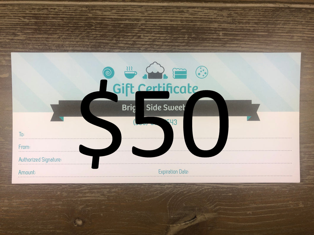 Gift Certificate - $50
